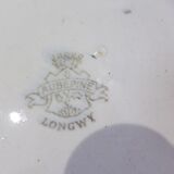 Hollow round dish from Longwy, Aubépine model