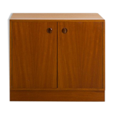 Teak chest of drawers with 2 swing doors