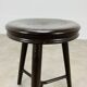 Tabouret tripode industriel métal et bois