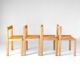 Set of four Italian oak dining chairs with Vienna straw seats, 1970s