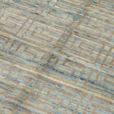 Handmade Turkish One of a Kind 165 cm x 229 cm Blue Wool Carpet