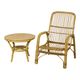 Italian rattan armchair, French Riviera style; Bohemian style side table