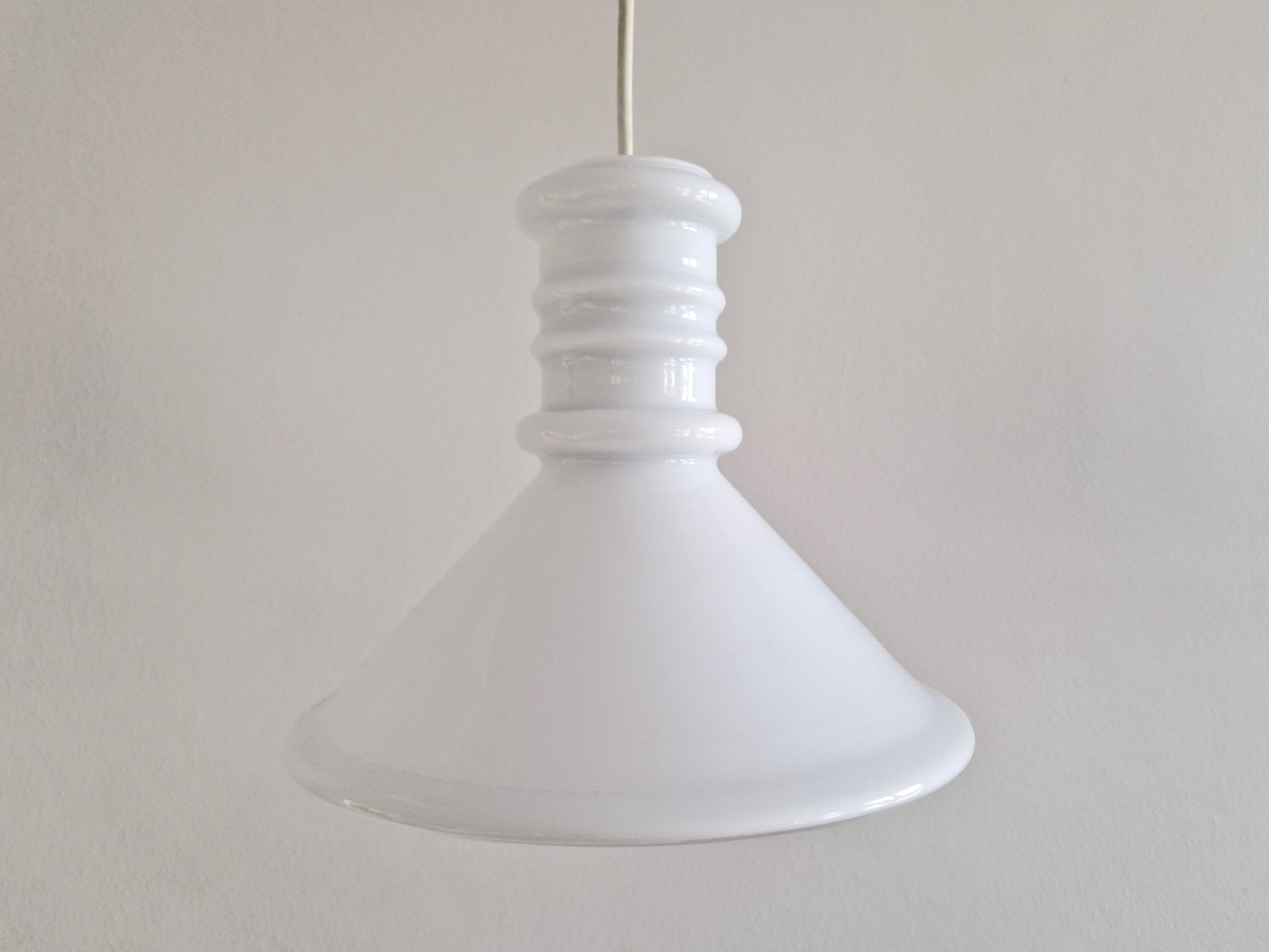 Set of 2 small 'Apoteker' pendant lamps by Sidse Werner for Holmegaard, Denmark 1980's