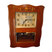 Clock, so-called "false chime" pendulum morbier France brand, 1970s