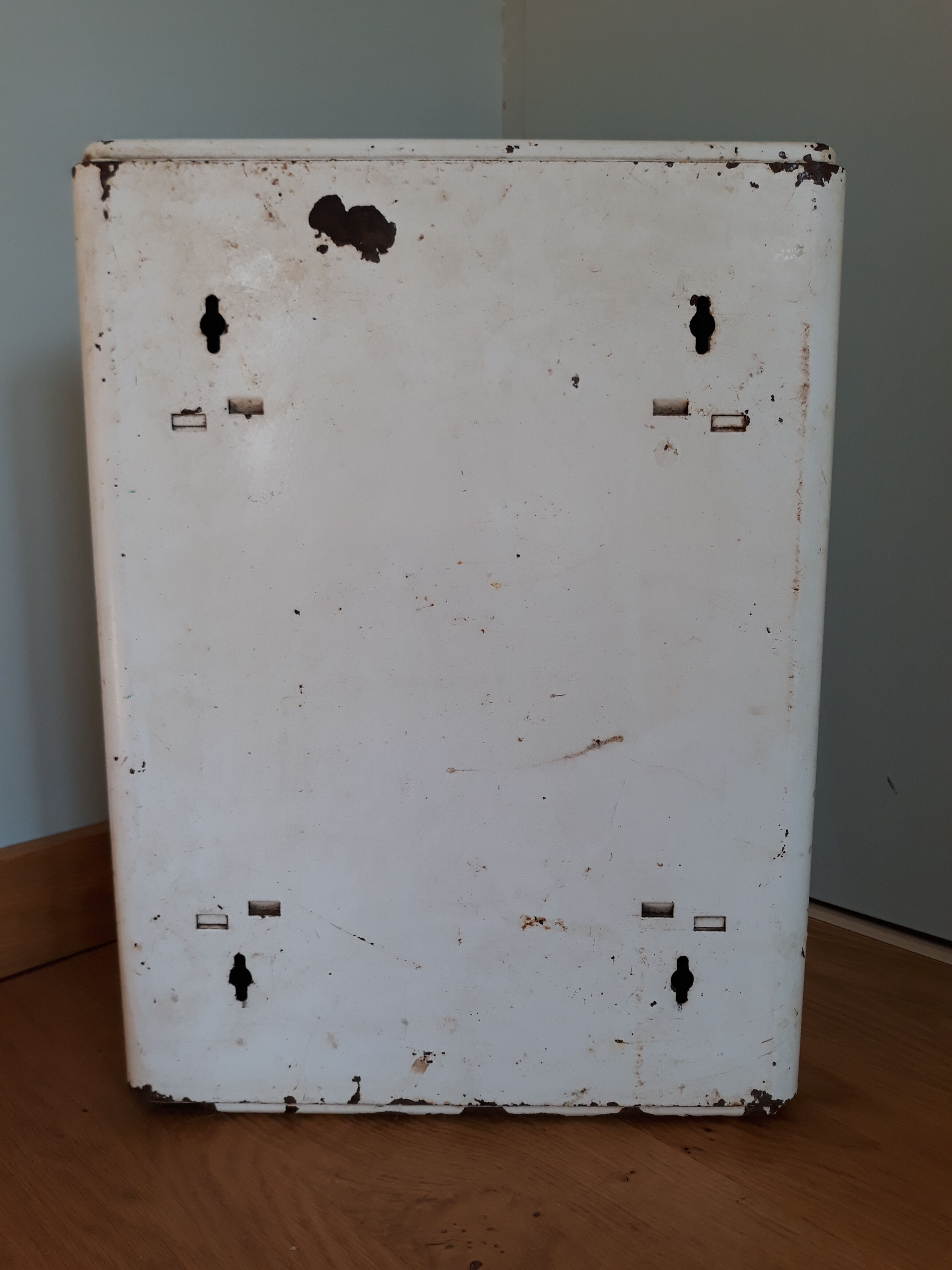 Medicine cabinet or toilet in sheet metal