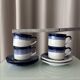 Set of 4 Vintage Studio Pottery Cups & Saucers – Hand Glazed Blue & White