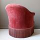 Fauteuil crapaud vintage rose poudré