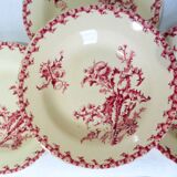 4 vintage hollow plates from gien model thistles 211256