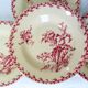 4 vintage hollow plates from gien model thistles 211256