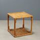 Vintage coffee table in wicker and bamboo, Italy, 1970s-1980s.