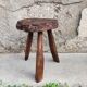 Tabouret brutaliste Art populaire français 1950