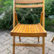 Vintage 1960s folding chairs in beech - set of 2 pieces.