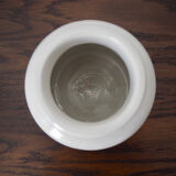 White ceramic mustard pot