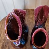 Pair of double Vallauris vases