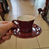 6 cups from 1940/50 enameled ceramic