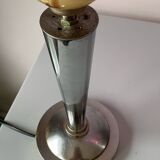 Silver bronze art deco table lamp