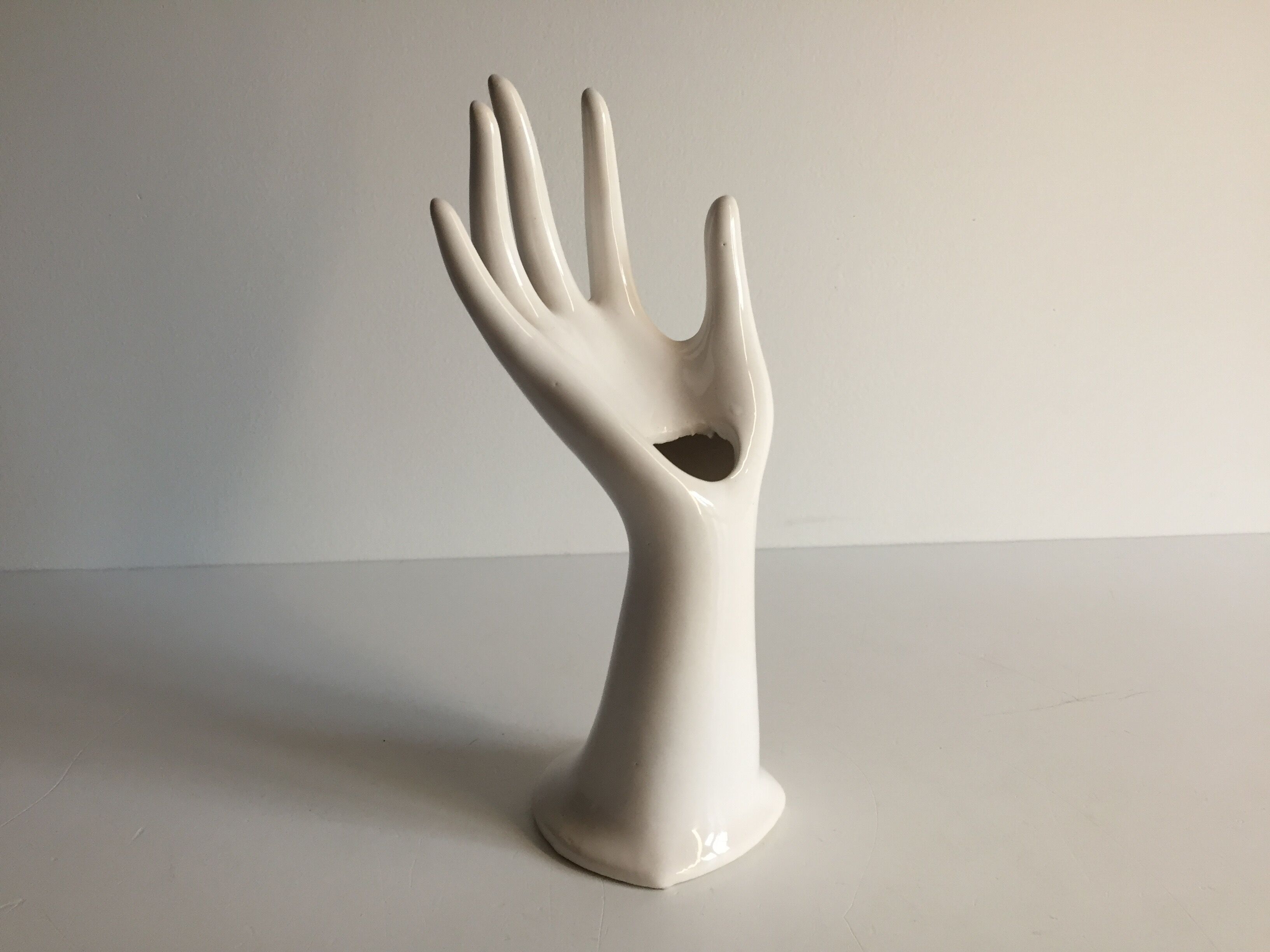 Hand vintage ceramic enamelled