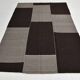 Black and Taupe Handknotted Wool Kilim Rug, 174x251 Cm