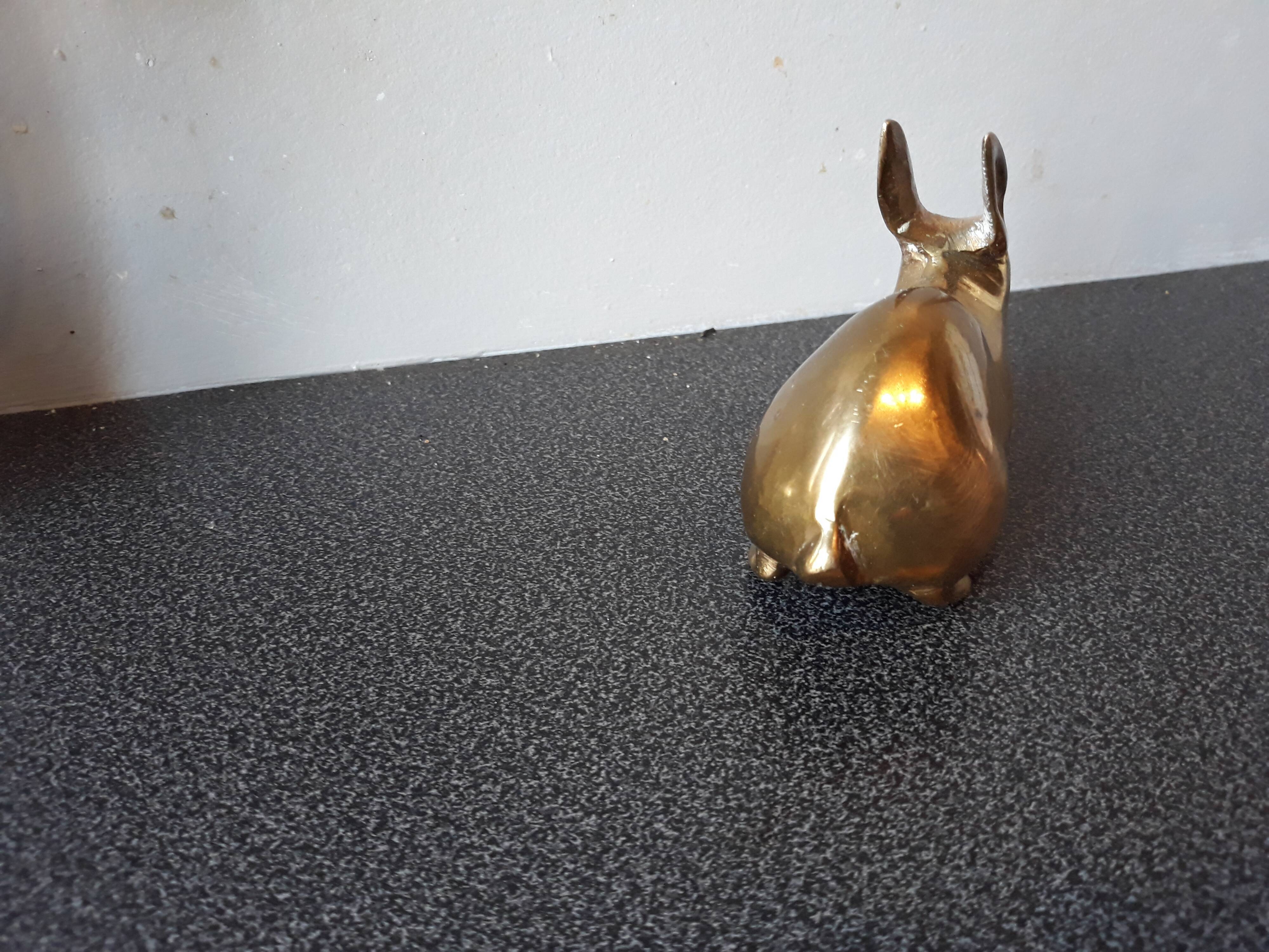 Art deco golden bronze rabbit