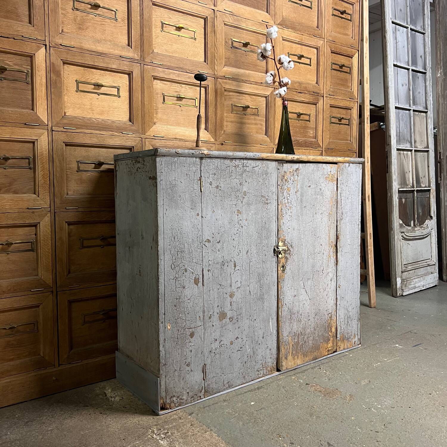 Patinated Gustavian buffet
