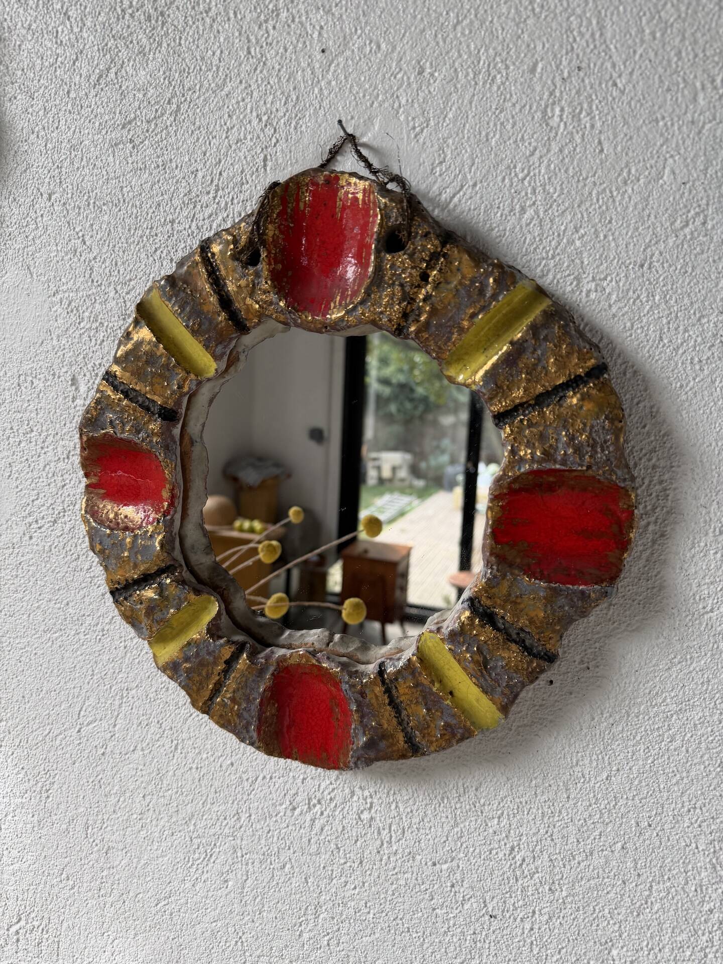 Pair of ceramic mirrors 1950 dlg Mithé