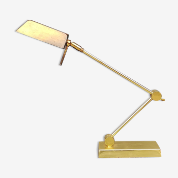 Lampe de bureau allemande années 70 en laiton massif