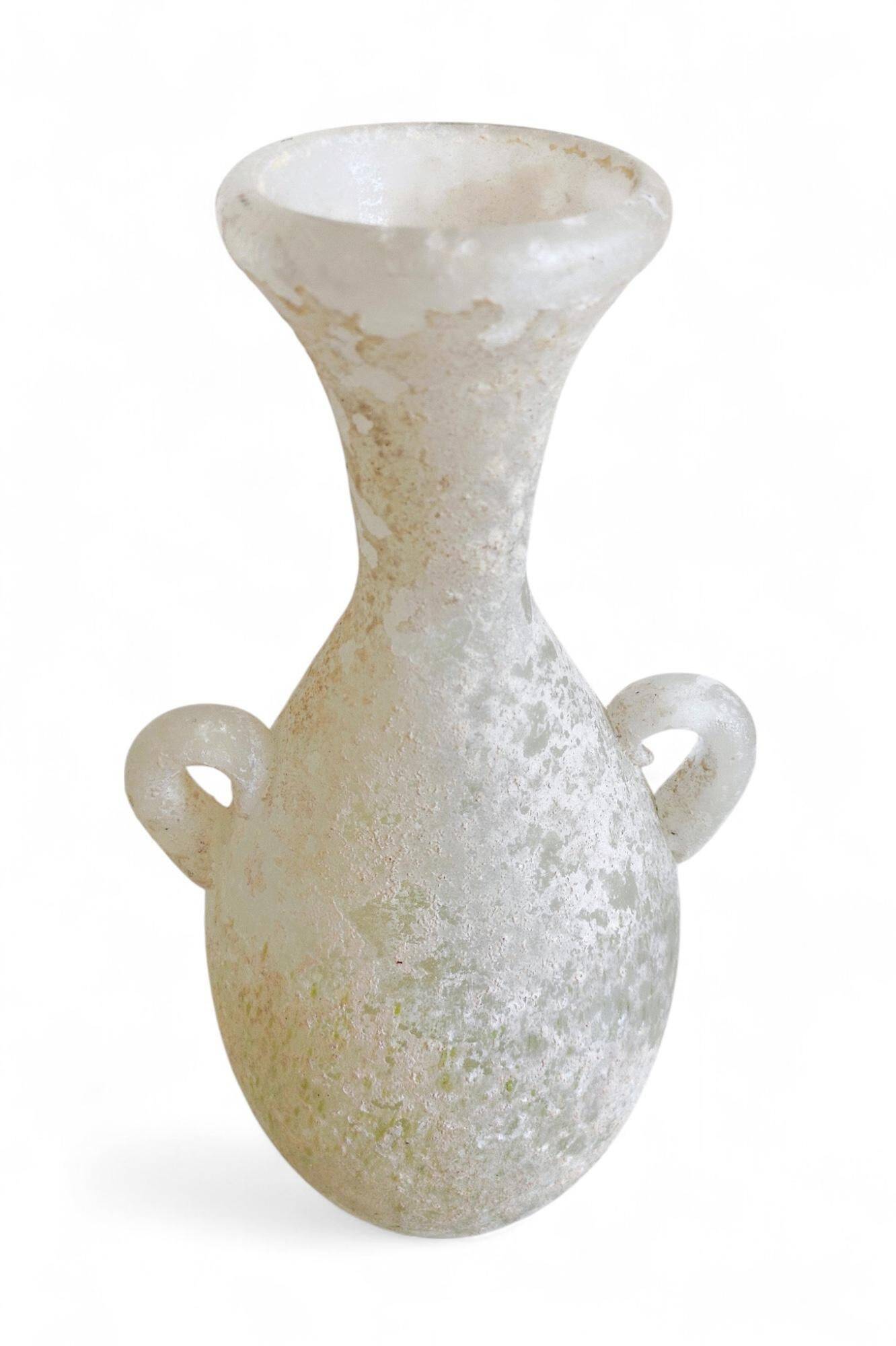 1960s Murano Glass Amphora Vase by La Murrina with Scavo Decoration