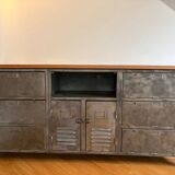 Storage furniture in steel and wood