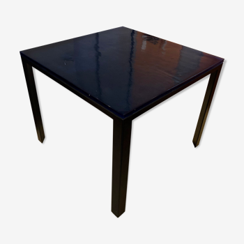 Midnight blue glass table