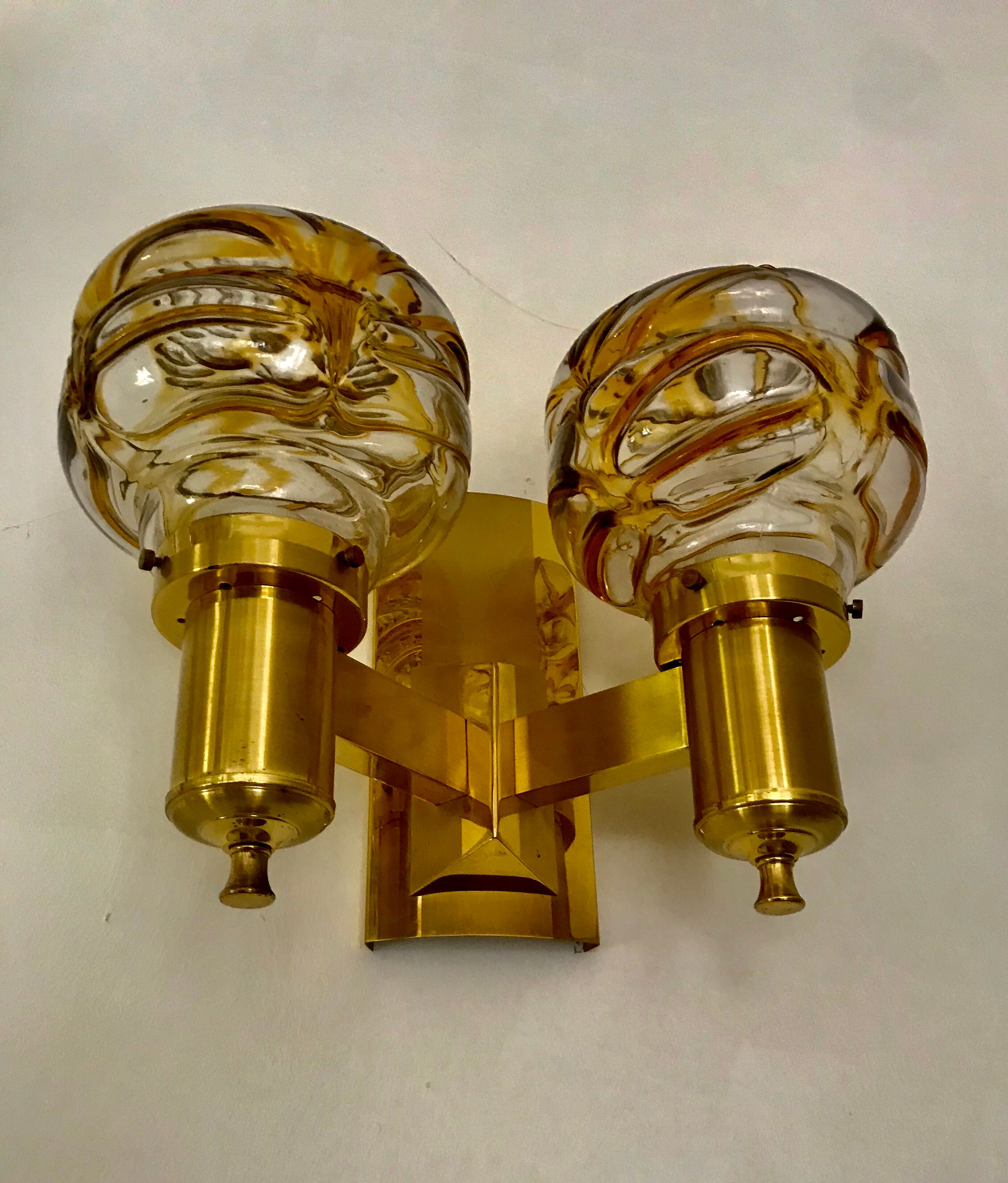 Mazzega sconces pair, period 1960