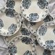 8 ironstone soup plates "Les Violettes" Salins