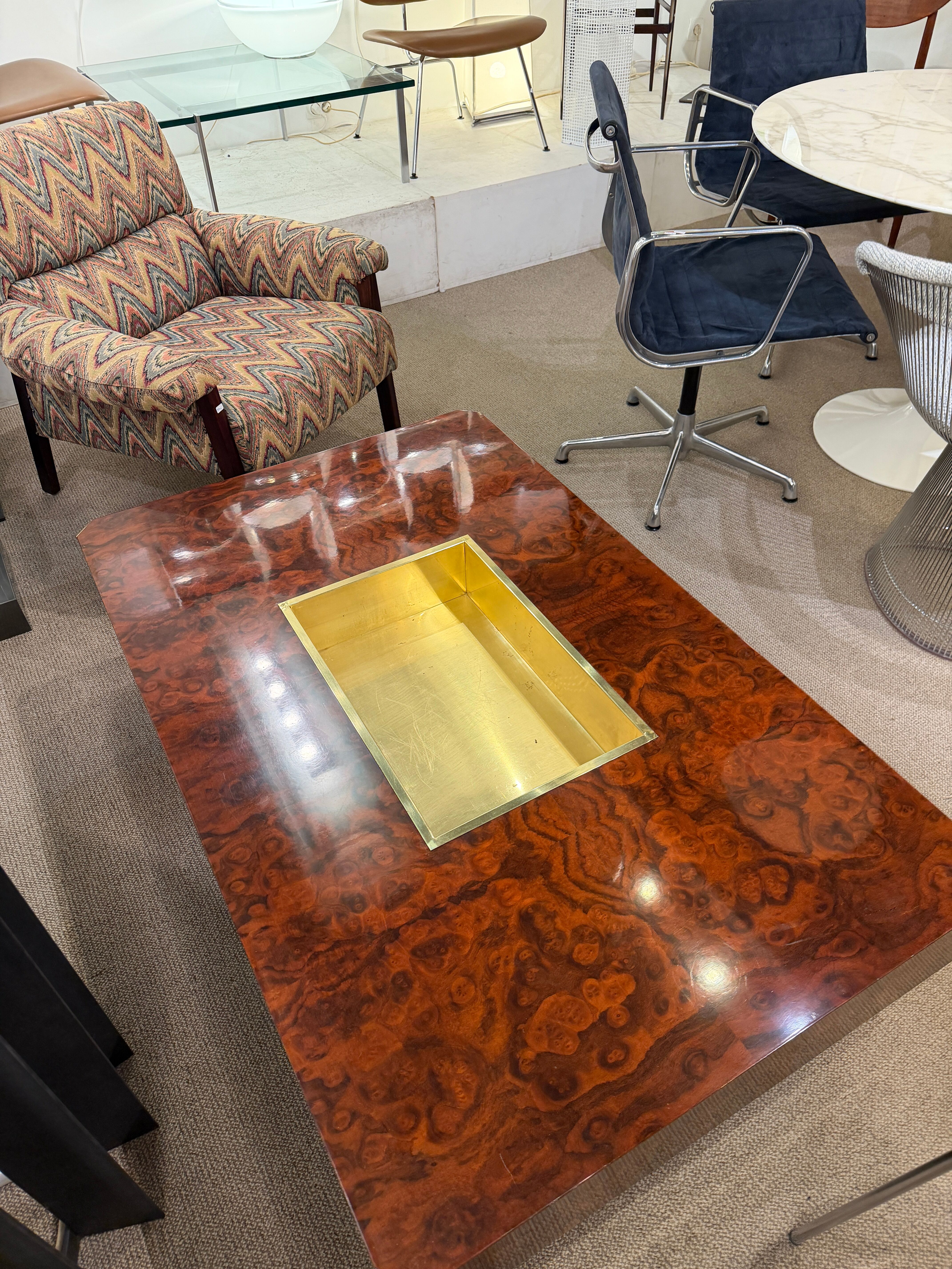 Coffee table "Alveo" attributed to Willy Rizzo for Mario Sabot, Italy.