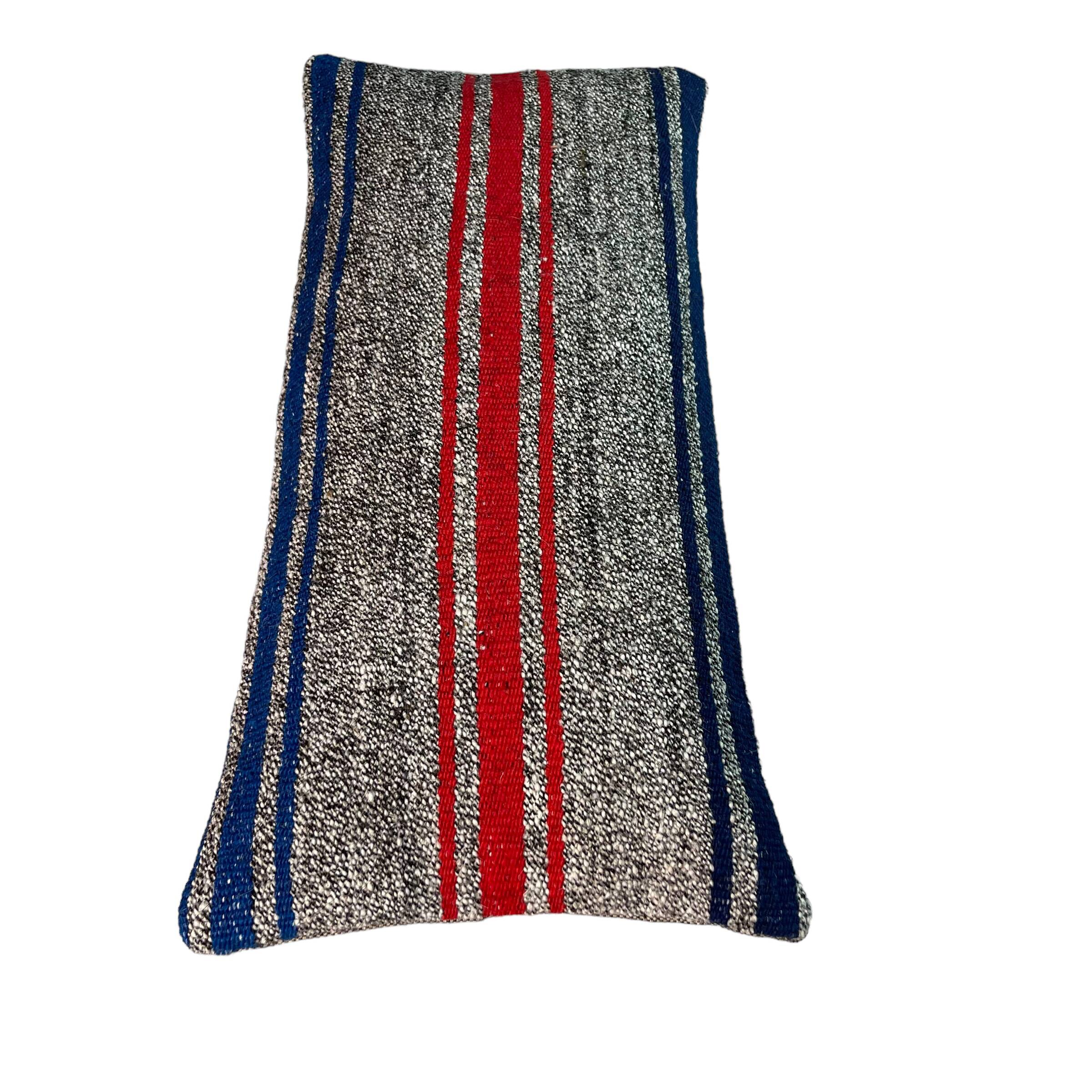 Vintage turkish kilim cushion cover , 30 x 60 cm