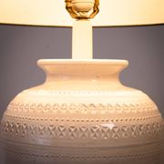 Lampe de table en céramique italienne Bitossi noir blanc grande