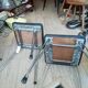 Pair of chrome Eiffel foot stools