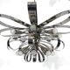 Mid-century pair of Italian chrome chandeliers from 70
