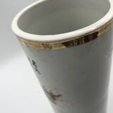 Old porcelain scroll vase, Chinese brush pot.