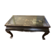 Ancient chinese black laced table with mother-of-pearl encrustation and stones