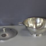 Silver-plated soup tureen with marine anchor design