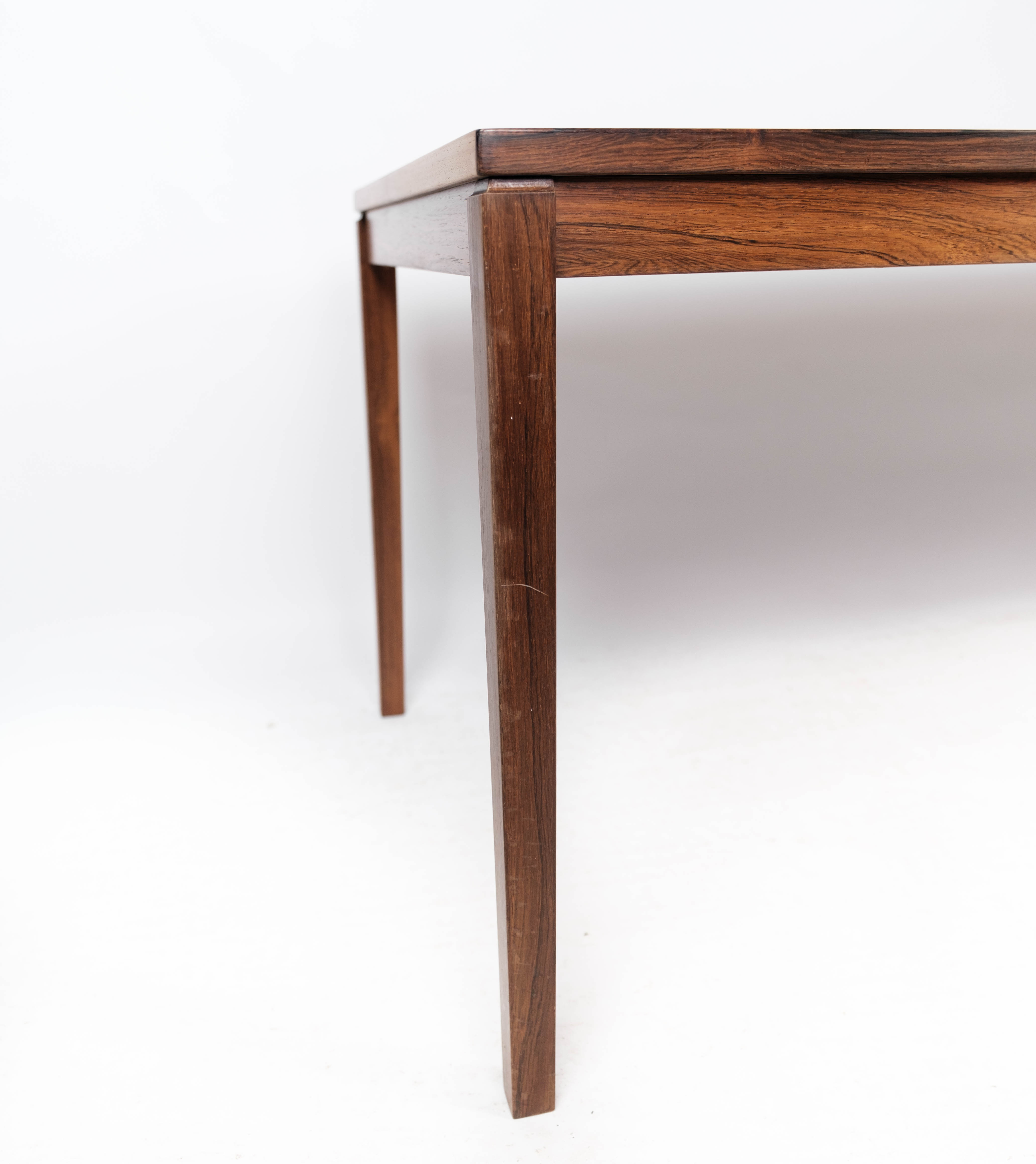 Coffee table in rosewood with blue tiles of Danish design from the 1960s