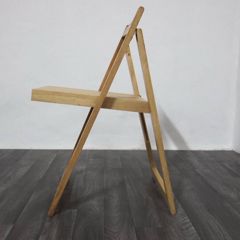 Scandinavian Folding Table and Chairs, 1980s, Set of 2