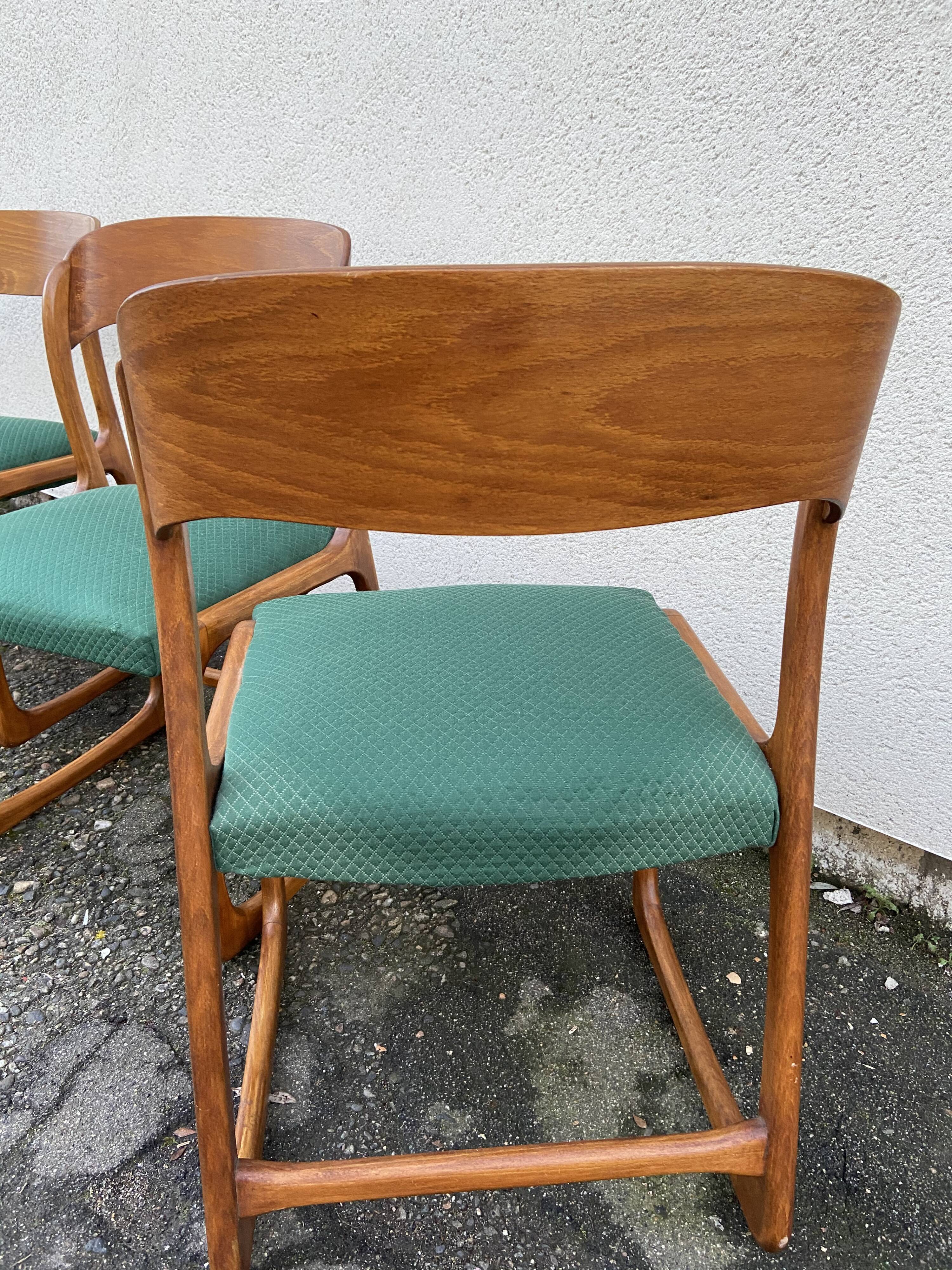 Series of 4 chairs Baumann 60s