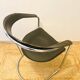 Arrben “Canasta” armchair or chair from the 80s in chrome steel and leather