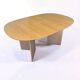 Table à manger danoise extensible en bois massif clair avec pieds en V