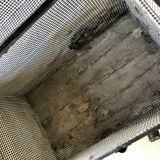 Black ancient travel trunk, 19th