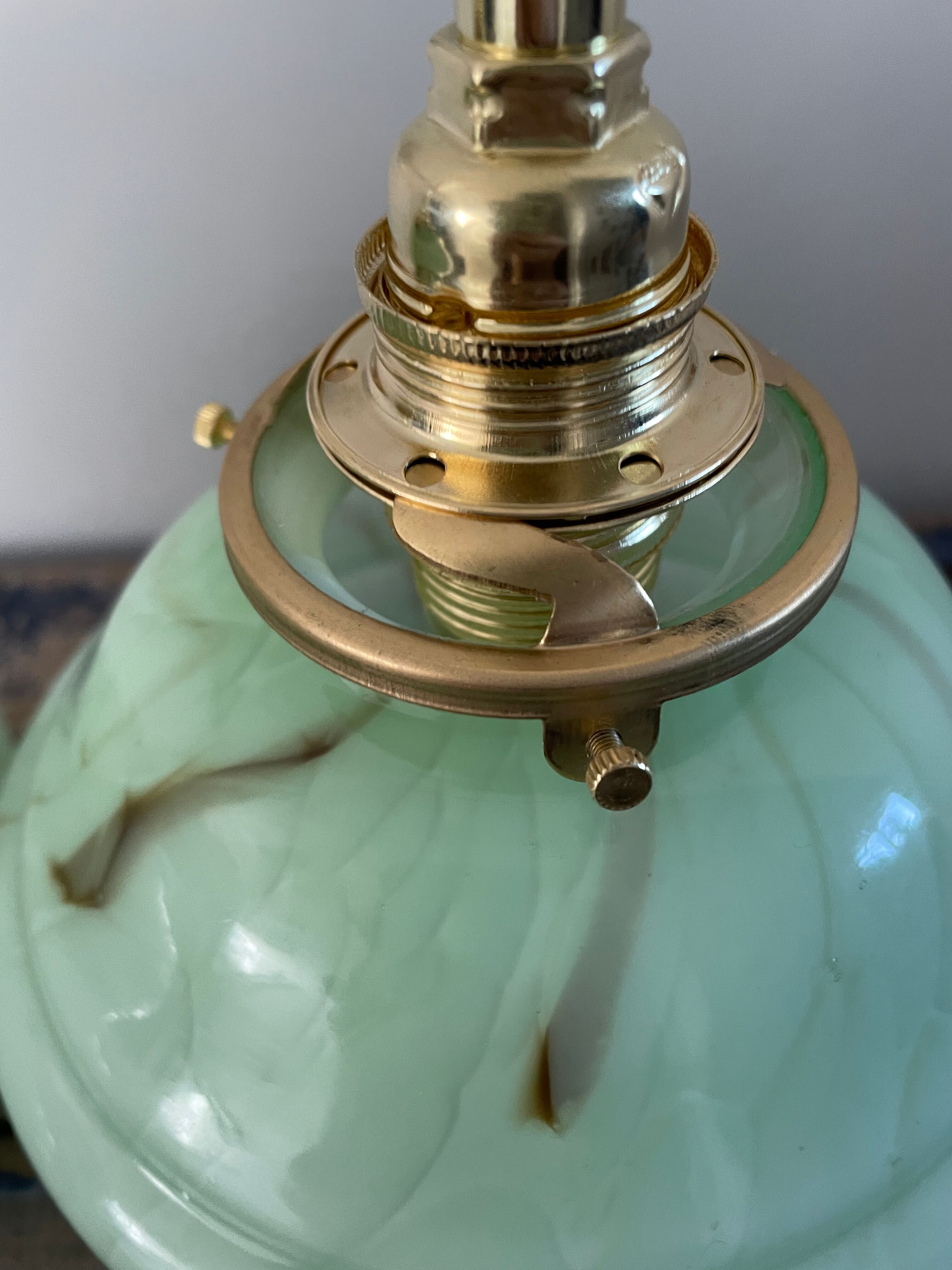 Pair of new electrified mint Art Deco sconces