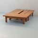 Large coffee table in 3 modules, solid elm.