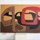 Painting (painted wooden panel without fixing). Free forms, 70s