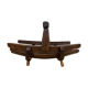 Brutalist wooden Scandinavian fruit basket