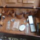 Leather and brass nineteenth monogrammed MCS suitcase